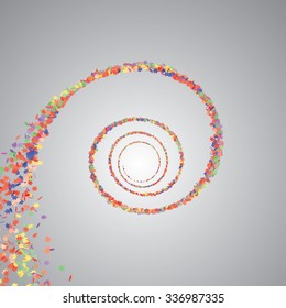 The stream of stars moving like a whirlwind. Vector illustration. EPS 10.