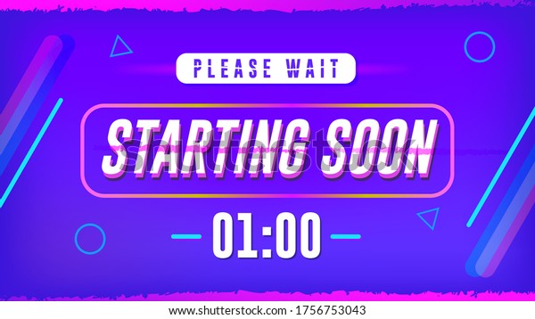 Stream Starting Soon Background Gaming Streamers Stock Vector (Royalty ...