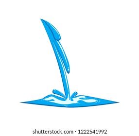 stream of water design isolated on white background
