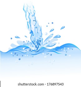 stream water isolated. vector illustration