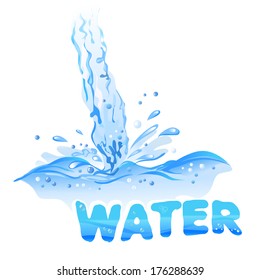 stream water jet. vector illustration