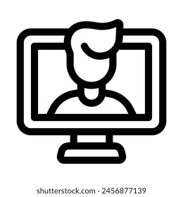 Streamer Line Icon - Single Icon, Vector