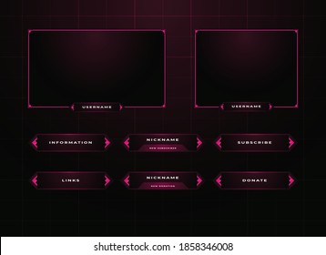 Streamer Panel Overlay Design Set