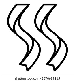 Streamer Ribbon Icon Element For Design