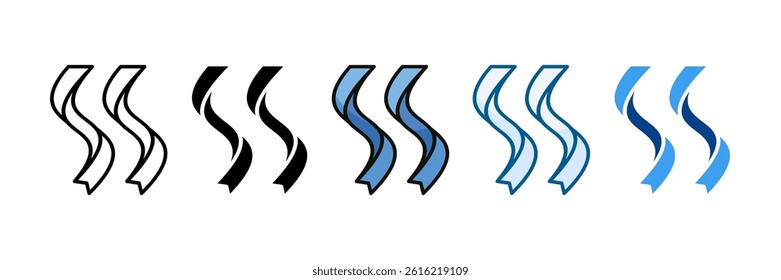 Streamer Ribbon Icon Set Multiple Style Collection