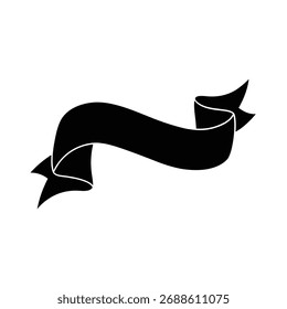 Streamer cinta silueta ilustración de Arte vectorial