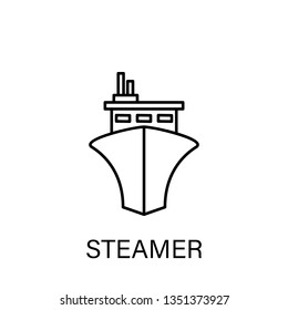 streamer sea transport outline icon. Signs and symbols can be used for web, logo, mobile app, UI, UX on white background