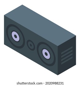 Streamer sound speaker icon. Isometric of streamer sound speaker vector icon for web design isolated on white background