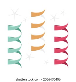 Streamers Colored Color Vector Icon which can easily modify

