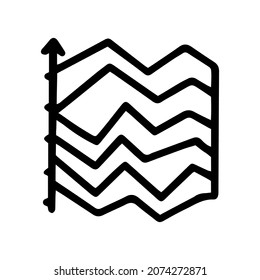 streamgraph line vector doodle simple icon design