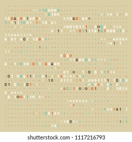 Streaming abstract binary code background. Data and technology, decryption and encryption. Coding or Hacker concept.