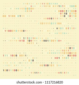 Streaming abstract binary code background. Data and technology, decryption and encryption. Coding or Hacker concept.
