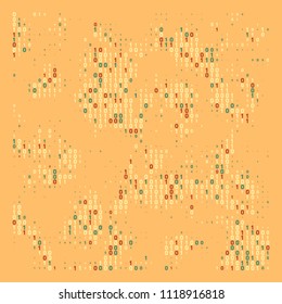 Streaming abstract binary code background. Data and technology, decryption and encryption. Spy or Hacker concept.