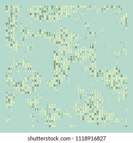 Streaming abstract binary code background. Data and technology, decryption and encryption. Spy or Hacker concept.