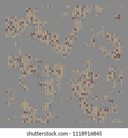 Streaming abstract binary code background. Data and technology, decryption and encryption. Spy or Hacker concept.