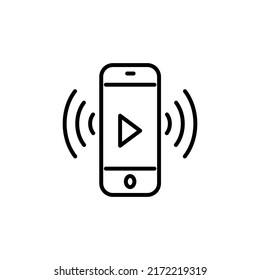streaming app icon in line style