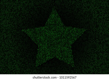 Streaming binary code background vector illustration. Data matrix.
