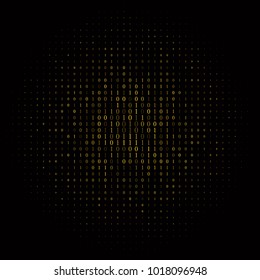 Streaming binary code background vector illustration. Data matrix.
