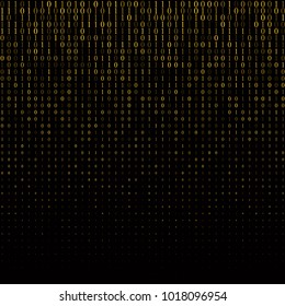 Streaming binary code background vector illustration. Data matrix.
