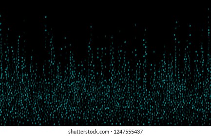 Streaming binary code cyber background. Hacker coding concept, row matrix vector. Data technology computer backdrop. Binary numbers 1, 0. Zero, one numbers cyber monday sale background.