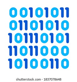 Streaming Binary Code Matrix Vector Thin Line Icon. Computer Code System, Data Encryption Linear Pictogram. Web Development, Languages, Script, Decryption and Encryption Contour Illustration