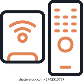 Streaming Device Line Due Icon Design