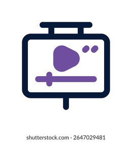 Icono de duotono de transmisión. Icono de Vector elegante y moderno para Sitios web, App móviles, materiales de marketing y diseño corporativo. Totalmente escalable y listo para usar.