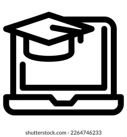 icono de educación en streaming o logotipo símbolo de señalización aislado ilustración vectorial - iconos vectoriales de estilo negro de alta calidad

