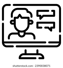 Streaming icon illustration, for web, app, infographic, etc