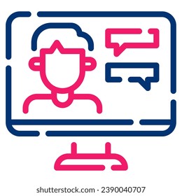 Streaming icon illustration, for web, app, infographic, etc
