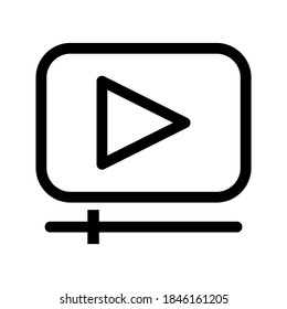 Icono de streaming o logotipo símbolo de signo aislado ilustración vectorial - iconos vectoriales de estilo negro de alta calidad
