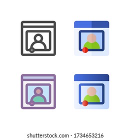 Streaming Icon Pack isoliert auf weißem Hintergrund. für Ihre Website Design, Logo, App, Benutzeroberfläche. Vector Grafik Illustration und bearbeitbarer Strich. EPS 10.