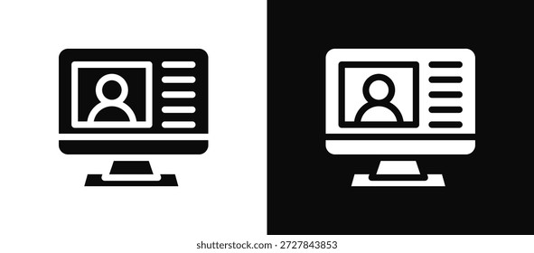 Streaming Icon Set Black And White