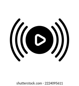 Streaming icon. sign for mobile concept and web design. vector illustration