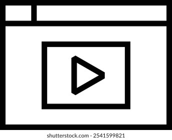 streaming icon. Thin linear style design isolated on white background