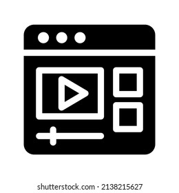 Streaming Icon Vector Symbol Design Illustration
