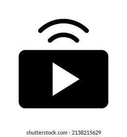 Streaming Icon Vector Symbol Design Illustration