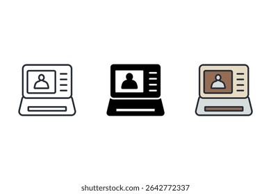 streaming icons isolated on White Background. Flat style design
