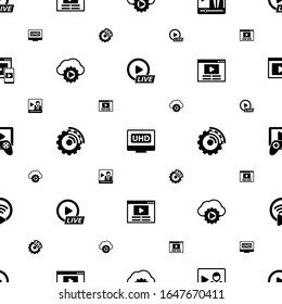 los iconos de transmisión se realizan sin problemas. Incluye transmisión de eventos en vivo, transmisión de 4K, servicio de vídeo, iconos de software. para web y móvil.