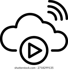 Vector de ilustración de icono de línea de transmisión