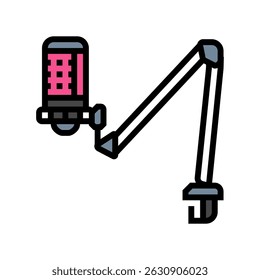 streaming microphone gamers color icon vector. streaming microphone gamers sign. isolated symbol illustration