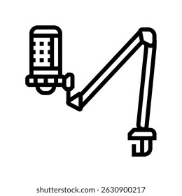 streaming microphone gamers line icon vector. streaming microphone gamers sign. isolated contour symbol black illustration