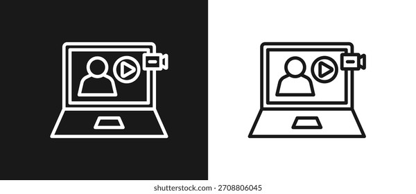 Estilo De Contorno De Transmisión En Fondo Blanco Y Negro