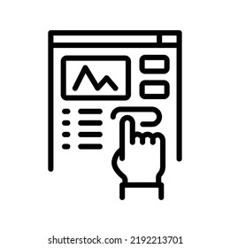 Streaming platform subscription black line icon. Online promotion. Pictogram for web page.