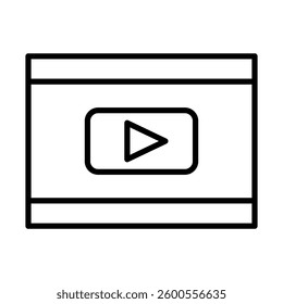 Streaming Platform Vector Line Icon Design