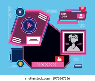streaming screen video modern template