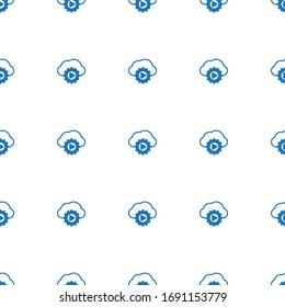 Streaming service icon pattern seamless isolated on white background. Editable filled Streaming service icon. Streaming service icon pattern for web and mobile.