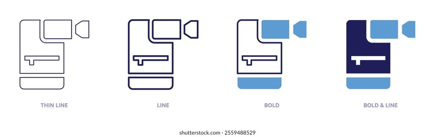 Streaming tournaments icon in 4 different styles. Thin Line, Line, Bold, and Bold Line. Duotone style. Editable stroke.