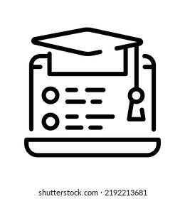 Streaming training black line icon. Online promotion. Pictogram for web page.