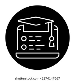 Streaming Training Black Line Symbol. Online-Werbung. Piktogramm für die Webseite.